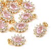 SHEGRACE Brass Micro Pave Cubic Zirconia Pendants XGRQ2O071-446B-G-1