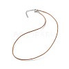 Cowhide Leather Choker Necklaces NJEW-JN03597-01-1