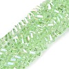Electroplate Transparent Glass Beads Strands EGLA-Q139-01A-A18-1