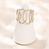 304 Stainless Steel Double Color Cuff Rings RJEW-S635-01GP-15-2