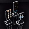 Transparent Acrylic Earring Display Stands EDIS-WH0007-01-4