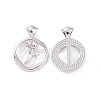 Brass Shell Pendants KK-E068-VC131-1