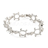 Rack Plating Brass Turtle Link Chain Bracelet Making with Tray BJEW-A010-01P-1