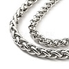 304 Stainless Steel Double Layer Wheat Chains for Jeans Pants AJEW-E049-05P-2