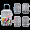 4Pcs 4 Colors Trolley Bag Shaped Plastic Storage Boxes AJEW-SP0002-60-6
