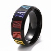 Pride Style Titanium Steel Finger Rings RJEW-F119-01EB-2