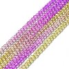 Transparent Gradient Color Glass Beads Strands GLAA-H021-01B-03-2