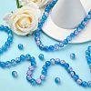 1Strand Two Tone Transparent Crackle Glass Round Beads Strands X-CCG-Q001-10mm-19-4