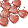 Natural Red Jasper Pendants G-Q438-22-1