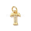 Brass Micro Pave Cubic Zirconia Charms KK-I382-03G-T-1