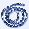 Electroplate Glass Beads Strands EGLA-A034-T4mm-B03-2