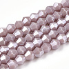 Opaque Solid Color Electroplate Glass Beads Strands LS-EGLA-A039-P2mm-A13-1