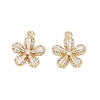 Rack Plating Brass Micro Pave Cubic Zirconia Pendants KK-C082-01G-2