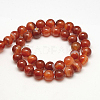 Natural Striped Agate/Banded Agate Beads Strands G-G591-10mm-03-2