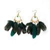 Alloy Feather Chandelier Earrings FS-WGC79E4-05-2
