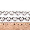 304 Stainless Steel Heart Link Chains CHS-Q009-03P-03-3