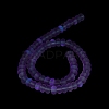 Frosted Transparent Glass Beads Strands X-FGLA-M002-01D-5