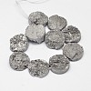 Electroplated Natural Druzy Quartz Crystal Beads Strands G-A141-20mm-B01-1