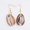 Cowrie Shell Dangle Earrings EJEW-JE03118-2