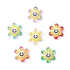 Glass Seed Beaded Sunflower Pendants PALLOY-MZ01014-1