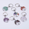 Natural/Synthetic Mixed Stone Keychain KEYC-E023-03-1