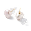 Potato Natural Pearl Stud Earrings for Women EJEW-E303-20G-2