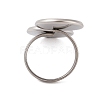 Non-Tarnish 304 Stainless Steel Open Cuff Ring Findings STAS-E124-05L-P-3