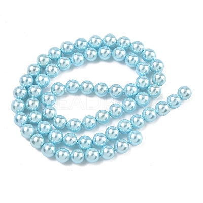 Electroplated Shell Pearl Beads Strands BSHE-G041-6mm-03-1