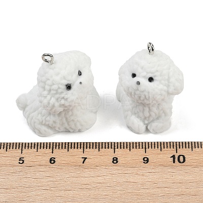 Flocky Resin Pendants FIND-A052-06J-1