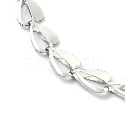 Adjustable Brass Heart Link Slider Bracelets for Women BJEW-JB13600-02-1