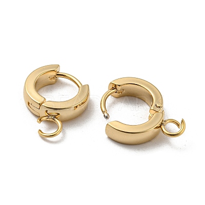 201 Stainless Steel Huggie Hoop Earrings Findings STAS-A167-01E-G-1