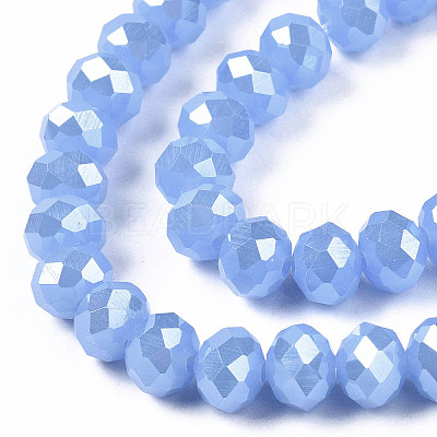 Electroplate Glass Beads Strands EGLA-A034-J6mm-A02-1