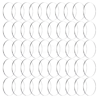 50Pcs Acrylic Flat Round Action Figure Display Bases KY-FG0001-12-1