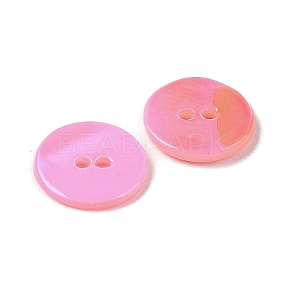 Spray Paint Natural Freshwater Shell Button BSHE-H018-15D-1