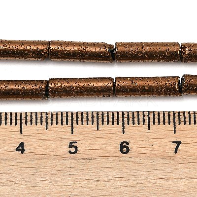 Electroplated Natural Lava Rock Beads Strands G-K388-03B-04-1