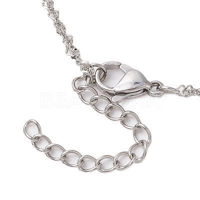 3Pcs 3 Sizes 304 Stainless Steel Singapore Chain Macrame Pouch Pendant Necklace Making SA-CJ982C-P-1