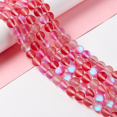 Synthetic Moonstone Beads Strands G-E573-01C-10-1