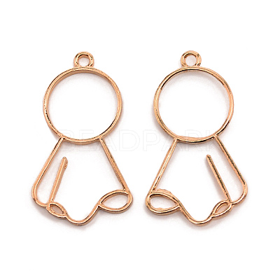 Alloy Open Back Bezel Pendants FIND-WH0100-29-1