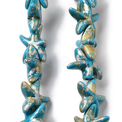 Synthetic Turquoise Dyed Beads Strands G-P507-04R-1