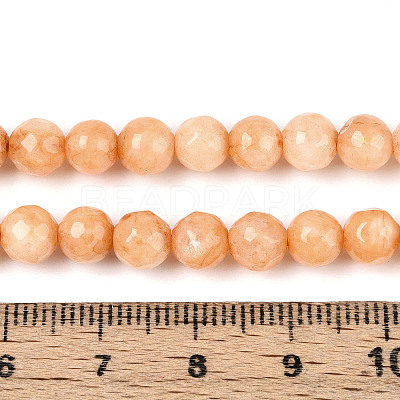 Dyed Natural White Jade Beads Strands G-T139-6mm-60-08-1