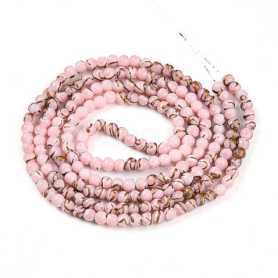 Baking Paint Glass Beads Strands DGLA-N010-4mm-01-1