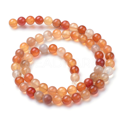 Natural Carnelian Bead Strands X-G-R411-29-4mm-1