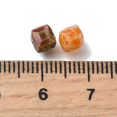 Imitation Jade Glass Beads GLAA-P073-06-1