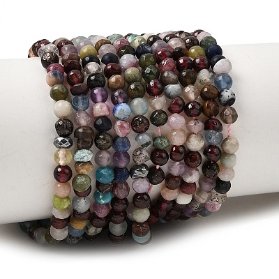 Natural & Synthetic Mixed Gemstone Beads Strands GG-CBAA998-A01-3mm-1