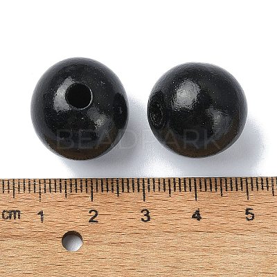 Wood Large Hole European Beads WOOD-D027-01B-1
