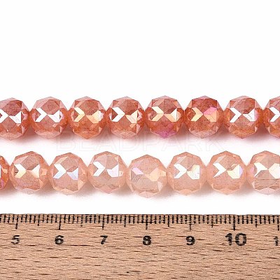 Anti-Tarnish Electroplate Glass Beads Strands GLAA-N064-10mm-10-1
