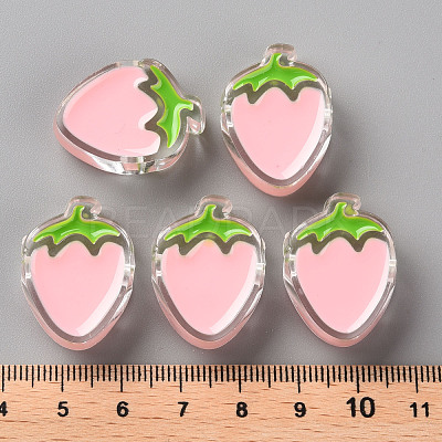 Transparent Enamel Acrylic Beads TACR-S155-003E-1