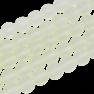 Baking Paint Transparent Glass Bead Strands GLAA-S031-10mm-23-1