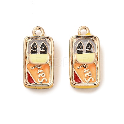 Alloy Enamel Pendants X-PALLOY-R155-01G-05-1
