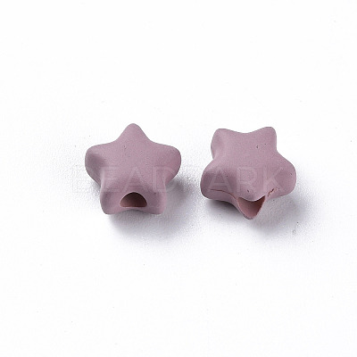 Spray Painted Acrylic Beads MACR-S373-45-O03-1